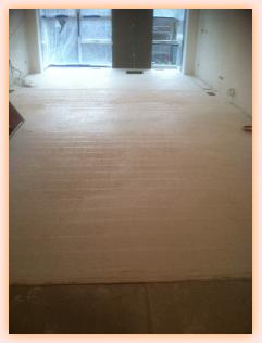 tile installation with mortar